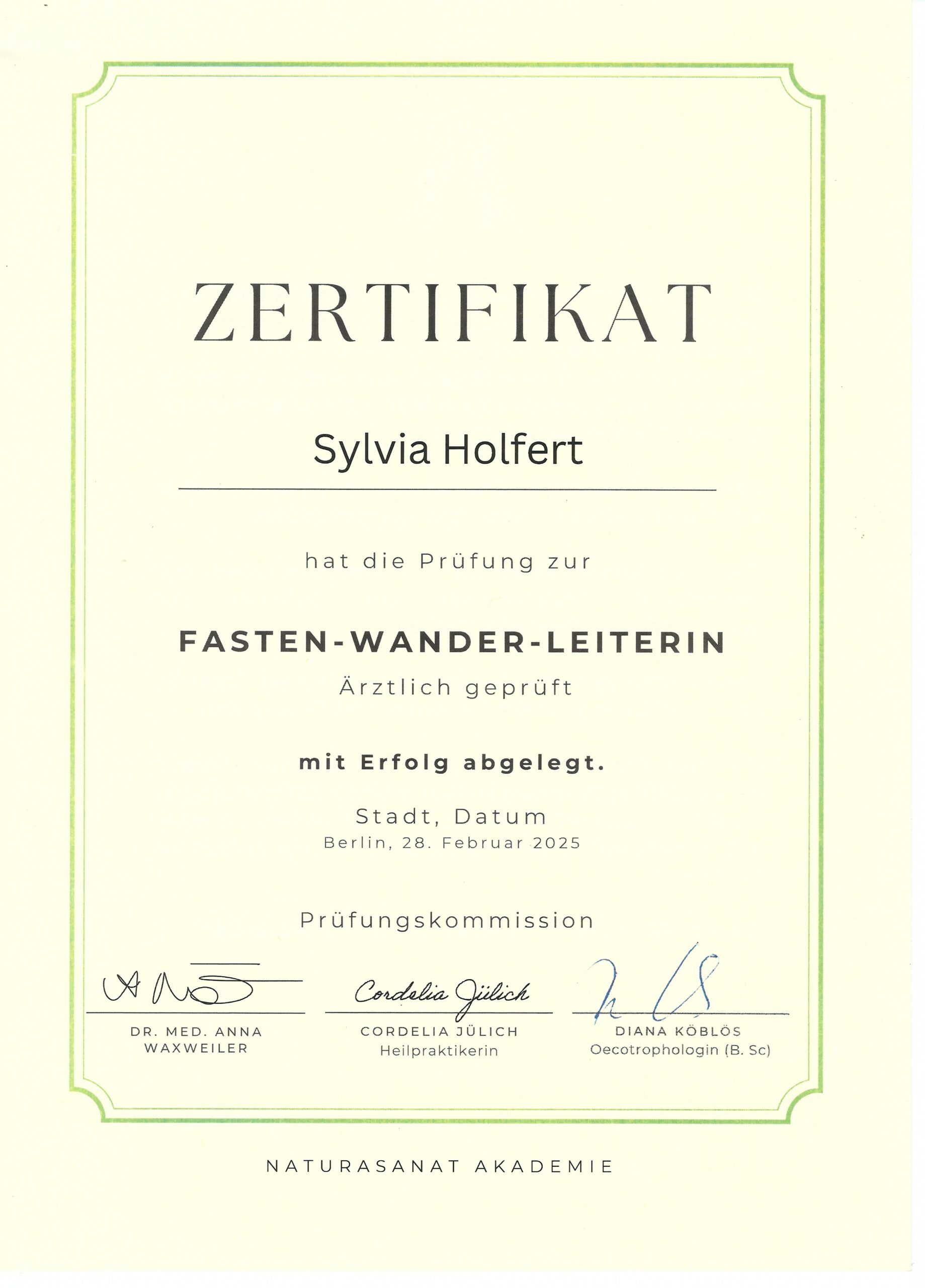 Zertifikat